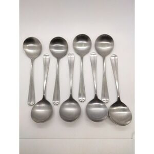 Supreme Cutlery Towle Japan Liberty Bell Stainless Steel Soup Spoon Set of (8)